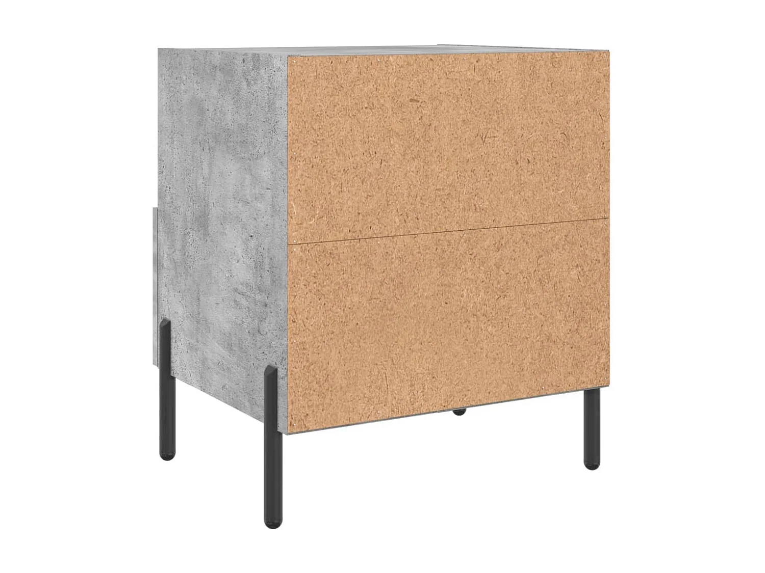 Comodini 2 pezzi grigio cemento 40x35x47,5cm in legno ingegnerizzato