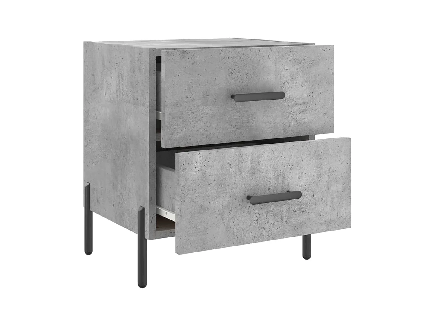 Mesitas de noche 2 piezas gris hormigón 40x35x47,5cm madera de ingeniería