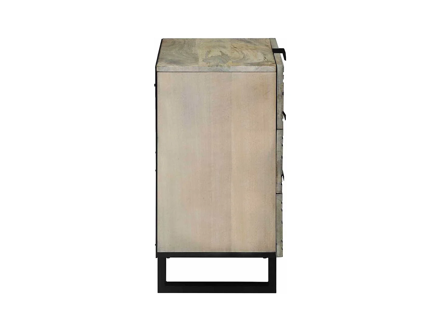 Nachtkastje met lade Wit en zwart 50 x 33 x 60 cm