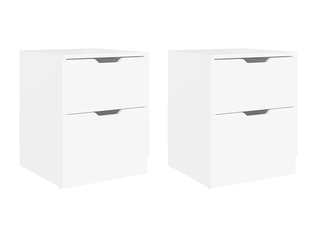 Mesitas de noche 2 piezas blancas 40x40x50 cm madera de ingeniería