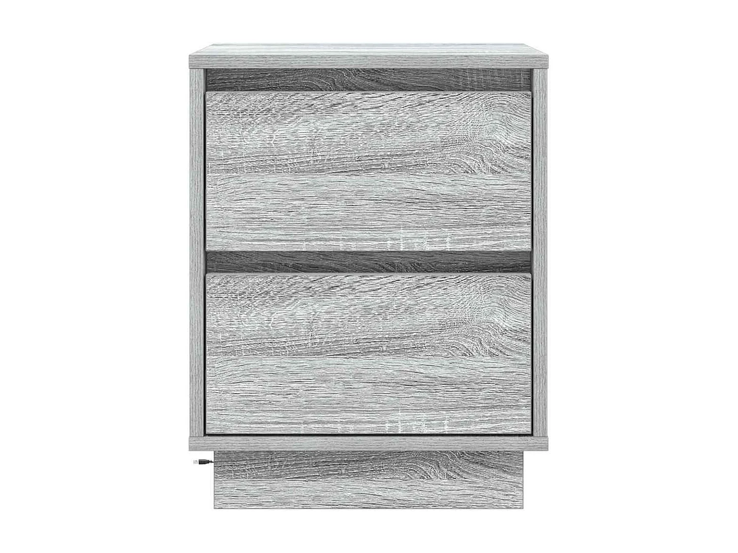 Cabinet de chevet avec Gris 39 x 34.5 x 50 cm Bois d'ingénierie