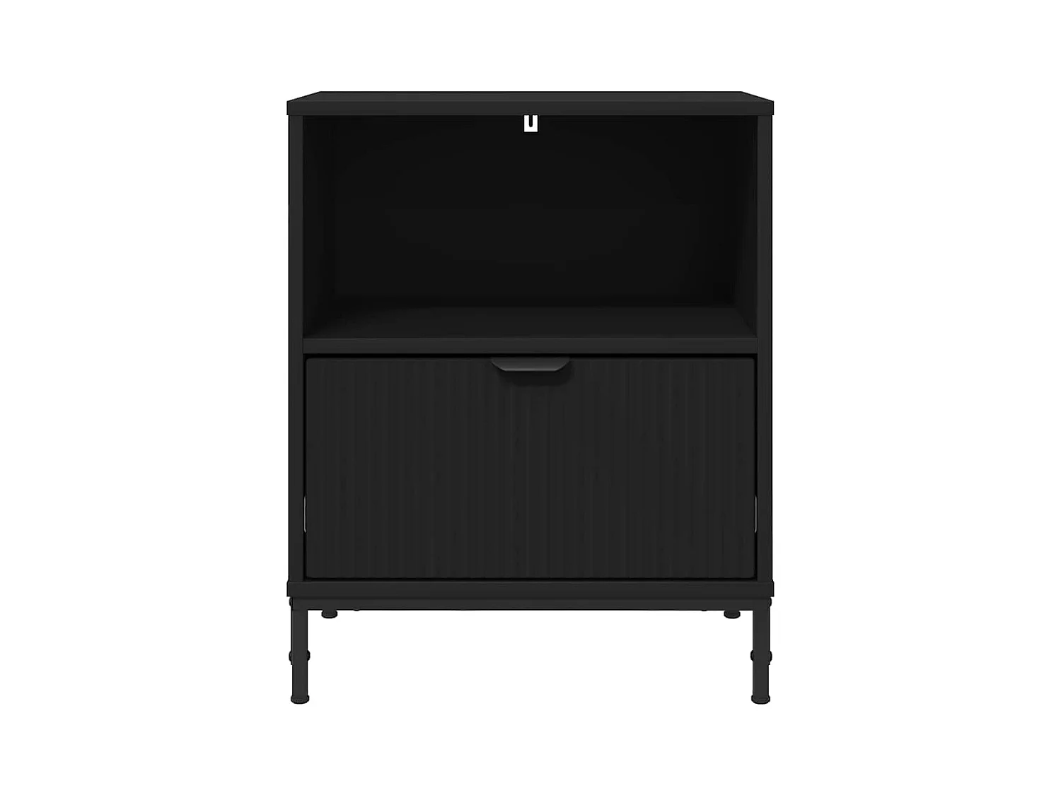 Mesita de noche Negra 49 x 36 x 61 cm Madera de ingeniería