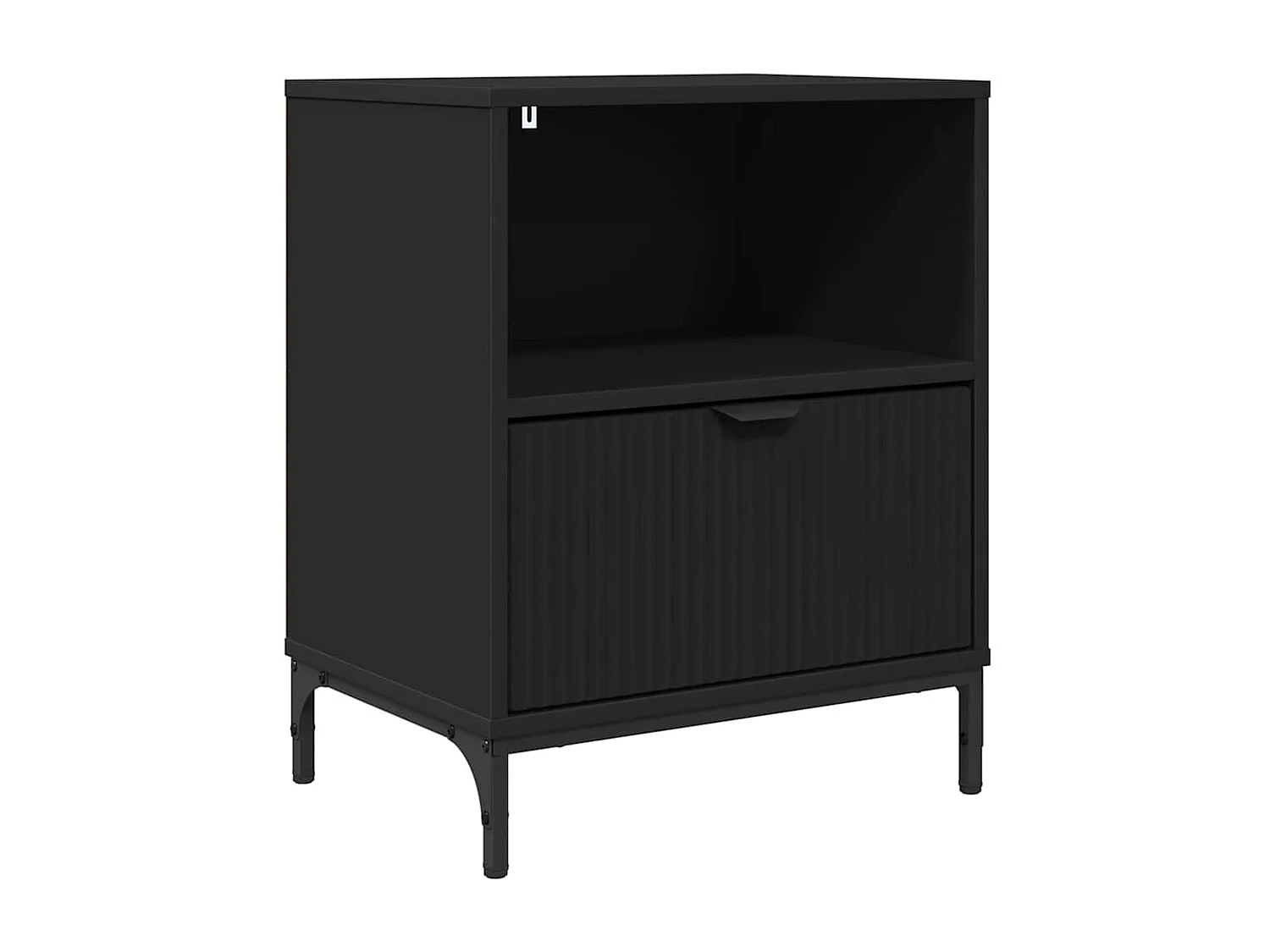 Table de chevet Noir 49 x 36 x 61 cm Bois d'ingénierie