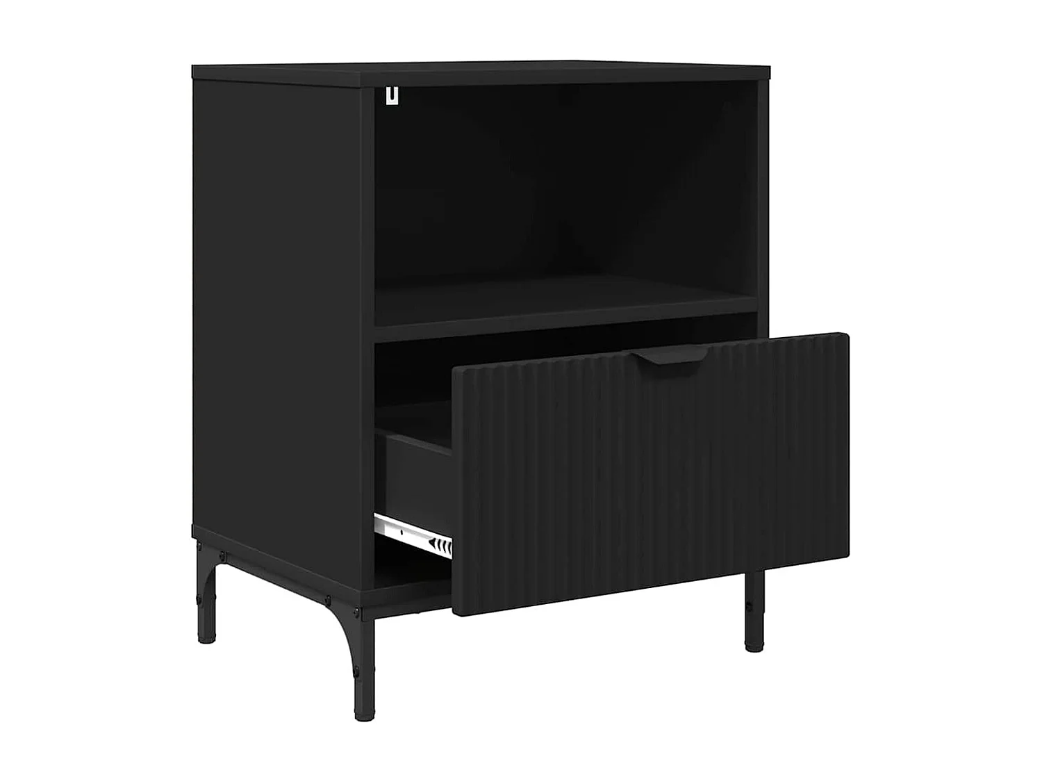 Table de chevet Noir 49 x 36 x 61 cm Bois d'ingénierie