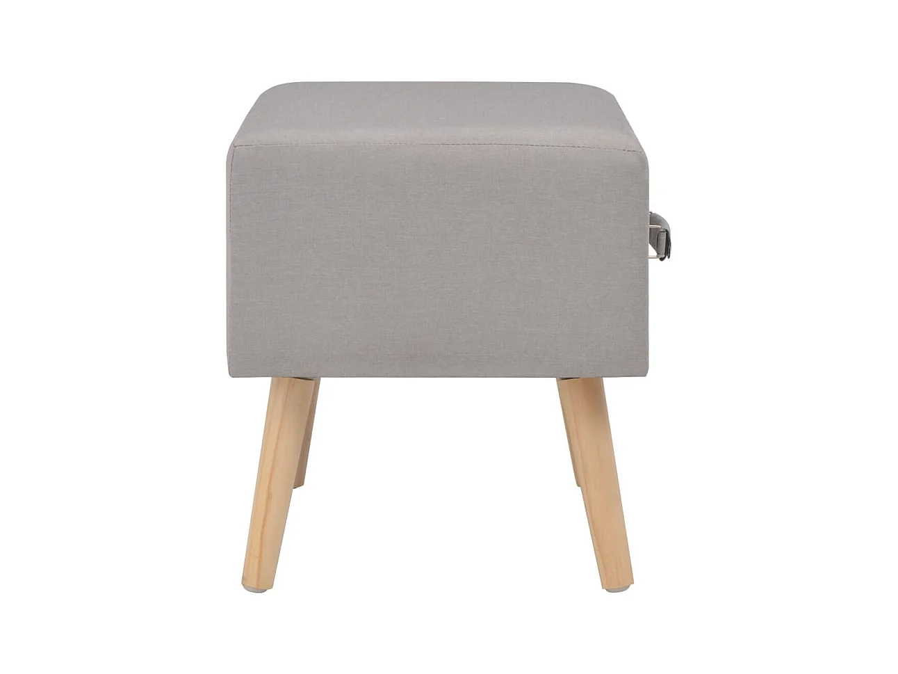 Nachtkastje Grijs 40x35x40 cm Stof