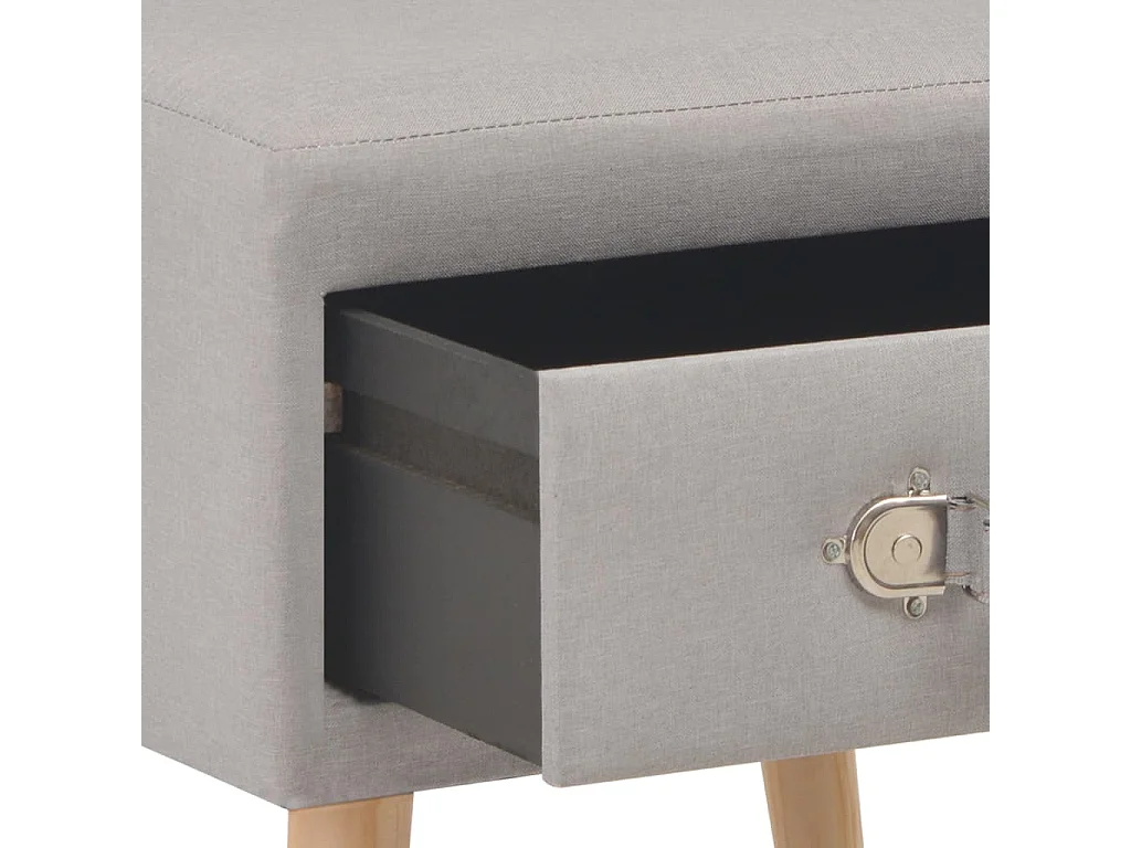 Comodino Grigio 40x35x40 cm Tessuto