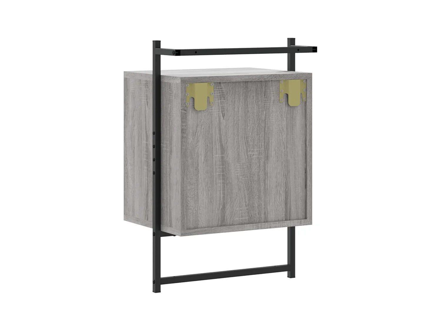 Comodino da parete grigio Sonoma 40x30x61cm in legno ingegnerizzato