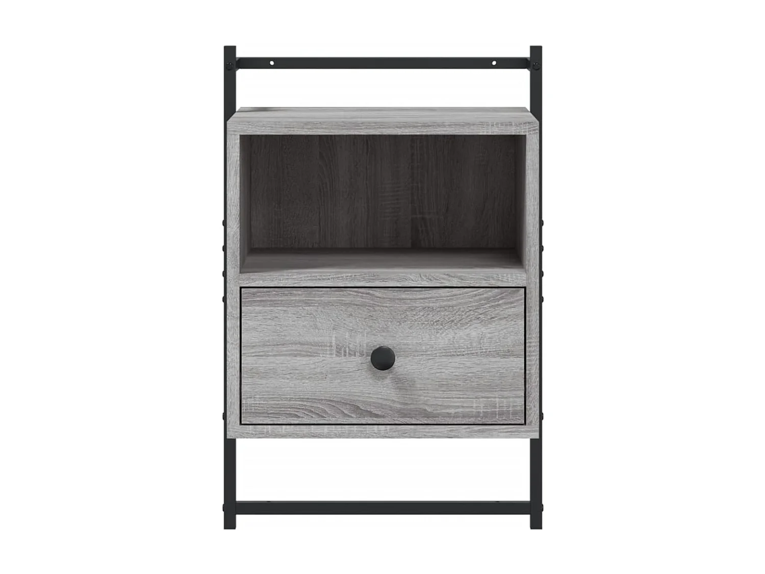 Table de chevet murale sonoma gris 40x30x61cm bois d'ingénierie