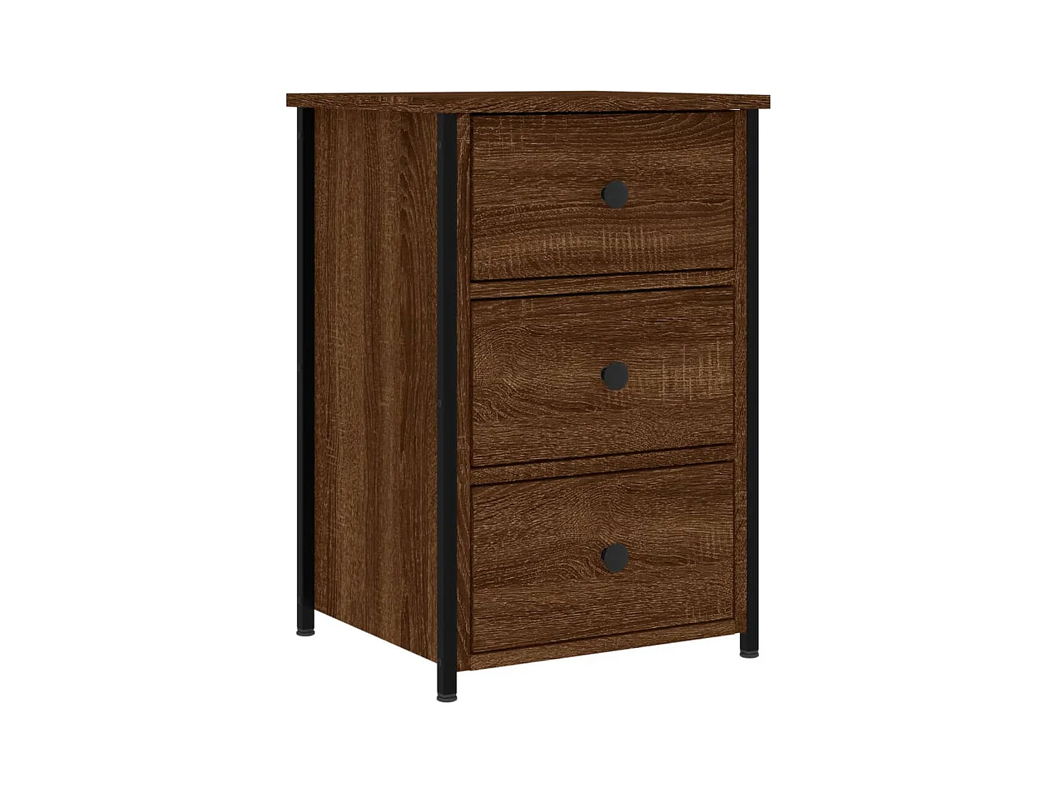 Mesitas de noche 2 piezas roble marrón 40x36x60cm Madera de ingeniería