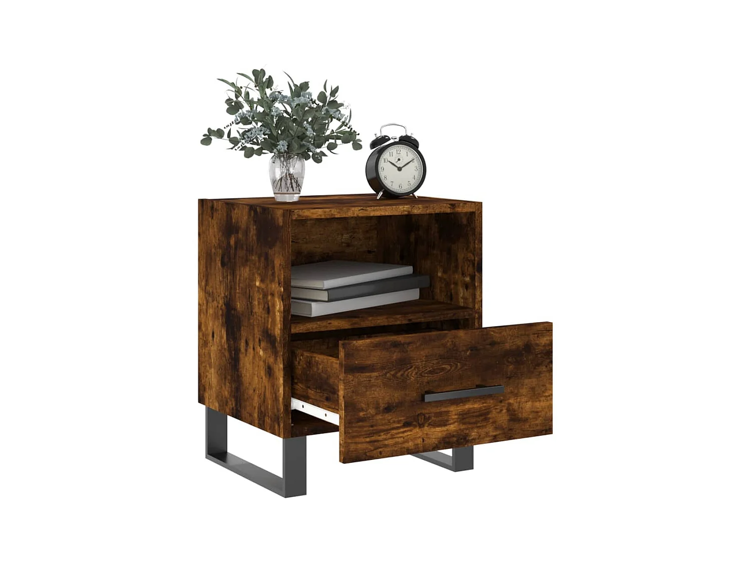 Tables de chevet 2pcs chêne fumé 40x35x47,5cm bois d’ingénierie