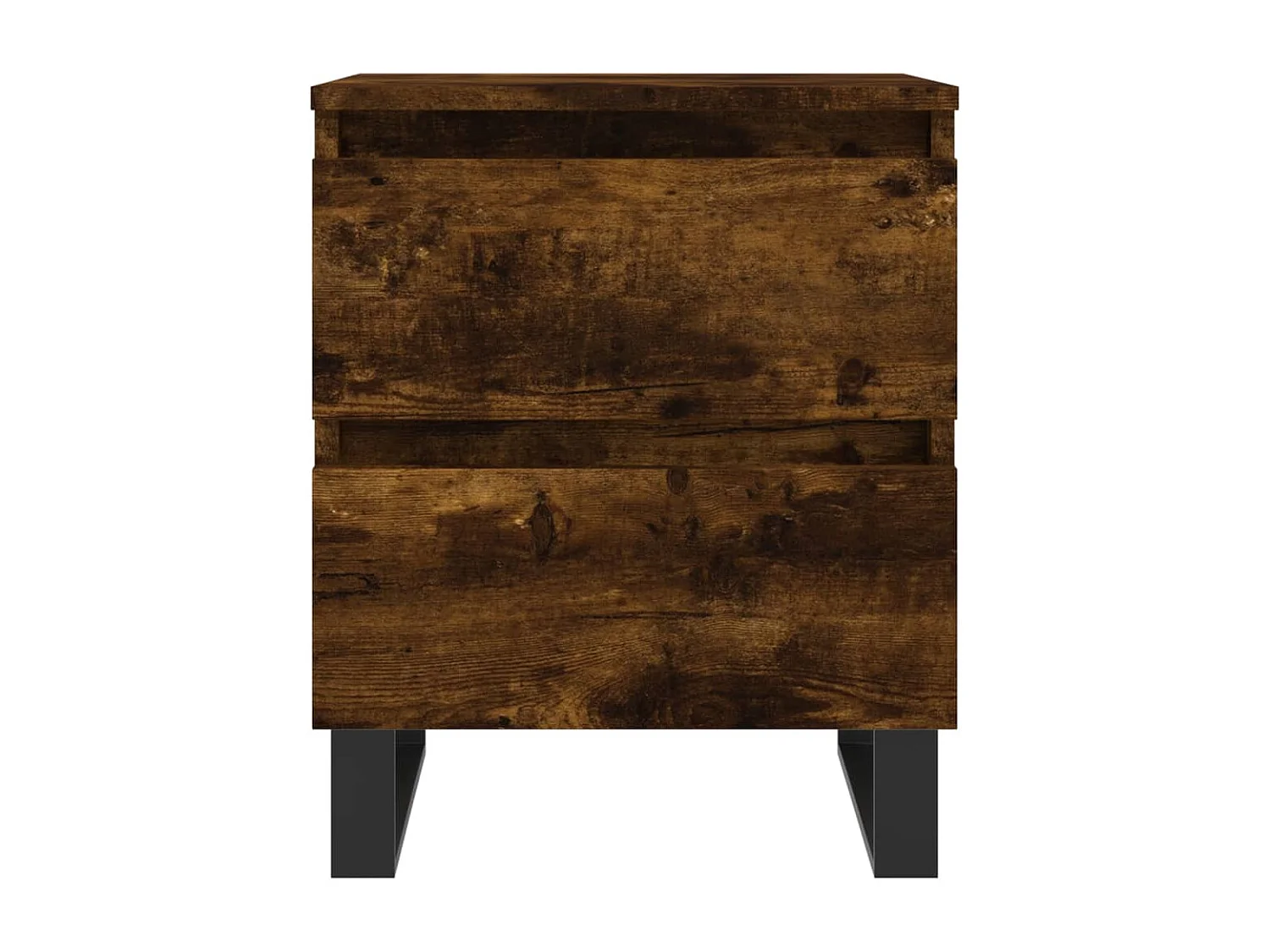 Mesita de noche de roble ahumado 40x35x50 cm madera de ingeniería