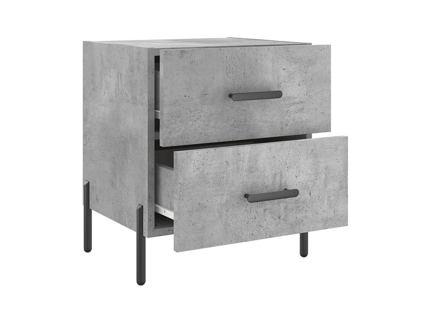 Table de chevet gris béton 40x35x47,5 cm bois d’ingénierie