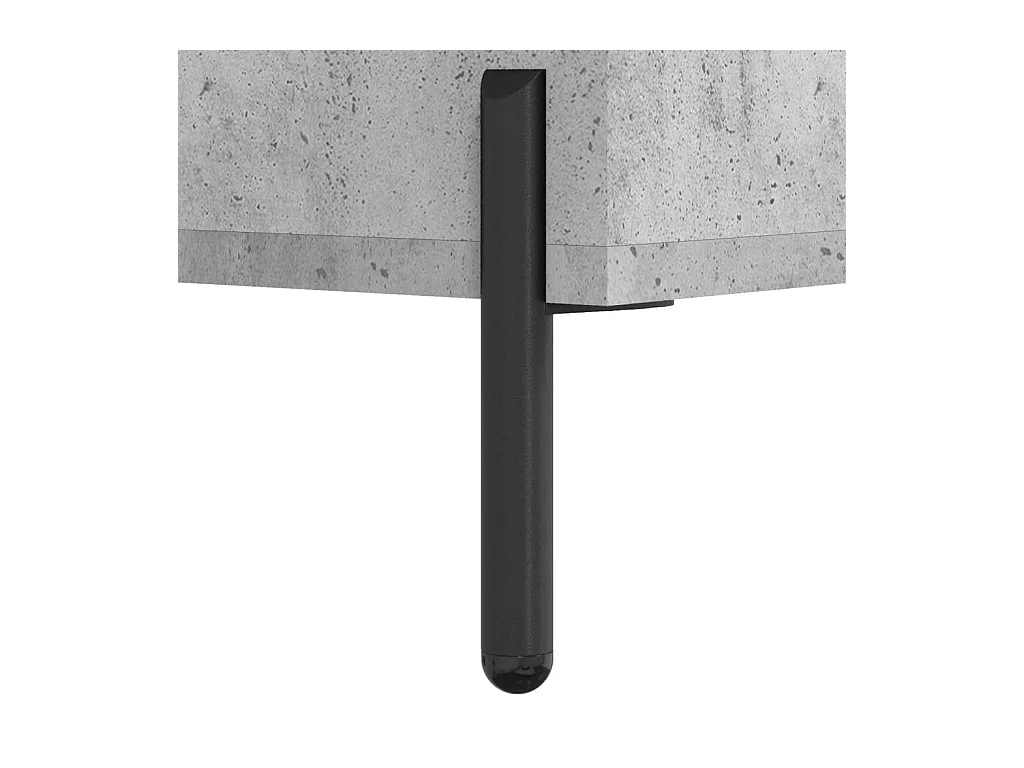 Table de chevet gris béton 40x35x47,5 cm bois d’ingénierie