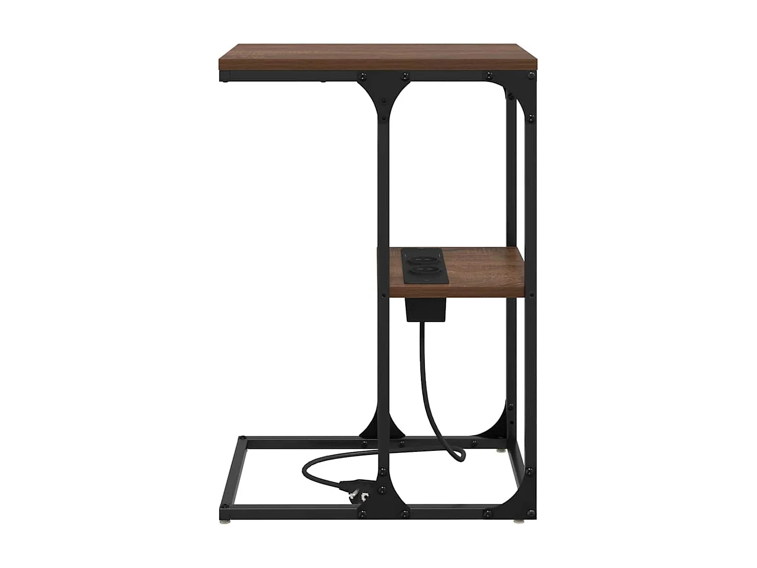 Table de chevet Chêne marron 41.5 x 26 x 60.5 cm