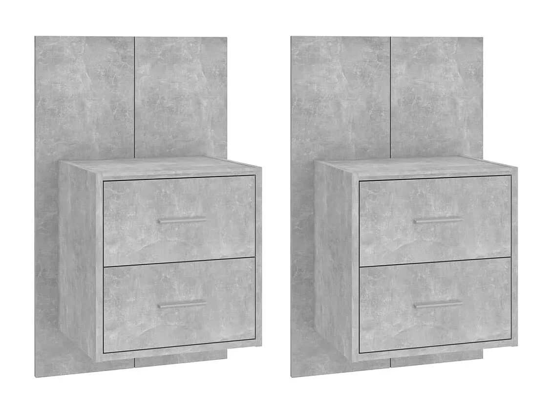Tables de chevet murales 2 pcs Gris béton