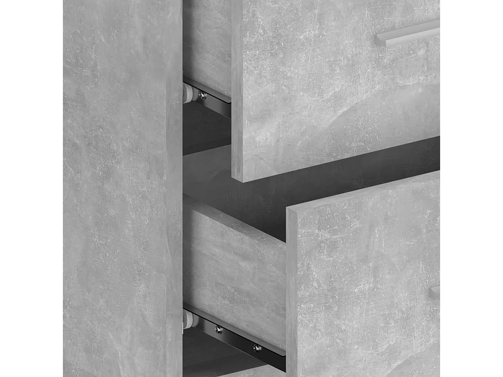 Tables de chevet murales 2 pcs Gris béton