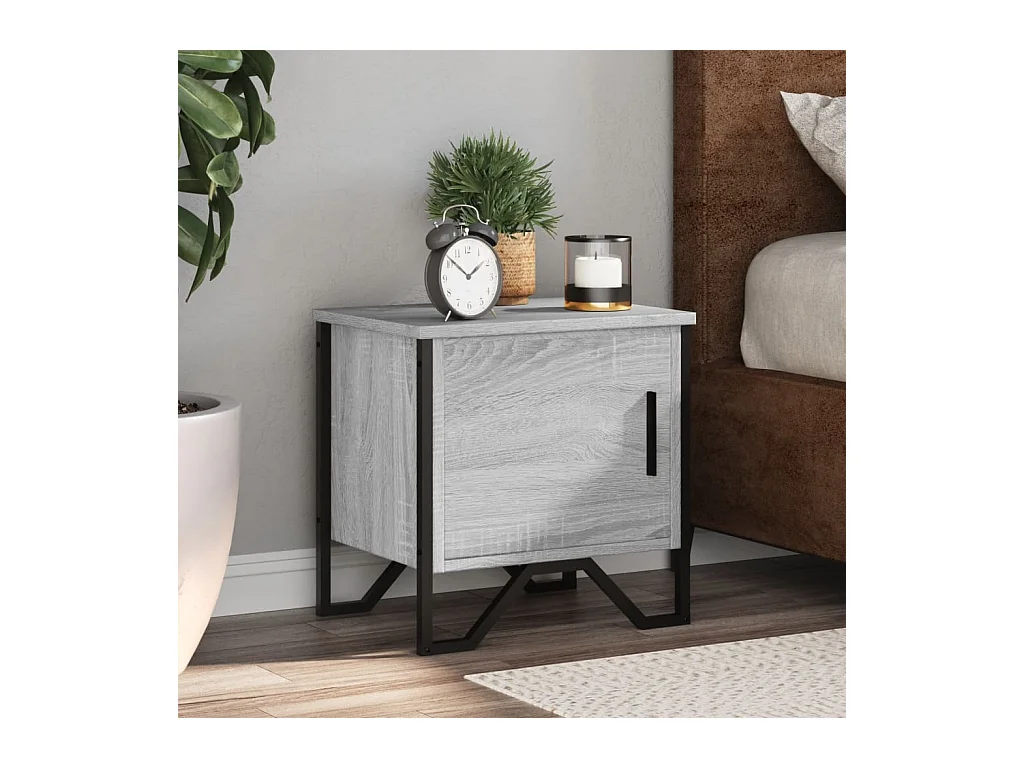 Nachtkastjes 2 stuks sonoma grijs 40x30x40 cm bewerkt hout