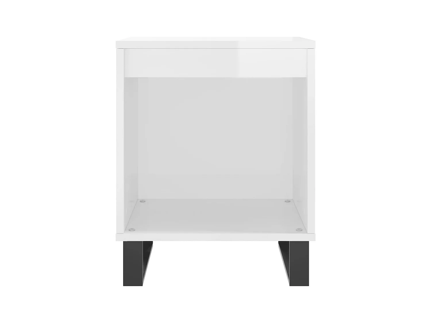 Comodini 2 pz bianco lucido 40x35x50 cm