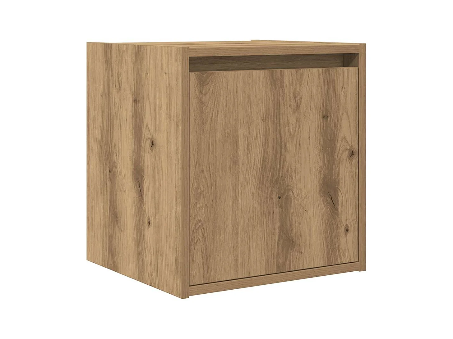 Comodini da parete 2 pezzi in rovere artigianale 38x34x40 cm