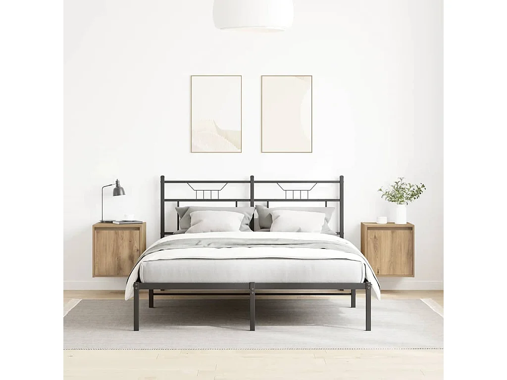 Tables de chevet murales 2 pcs chêne artisanal 38x34x40 cm