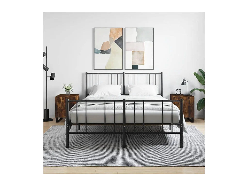 Mesitas de noche 2 piezas roble ahumado 40x40x50 cm madera de ingeniería