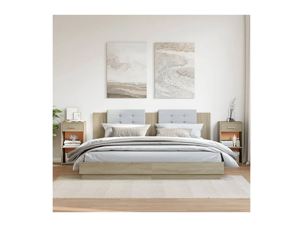 Comodini 2 pezzi rovere sonoma 35x34x65 cm legno ingegnerizzato