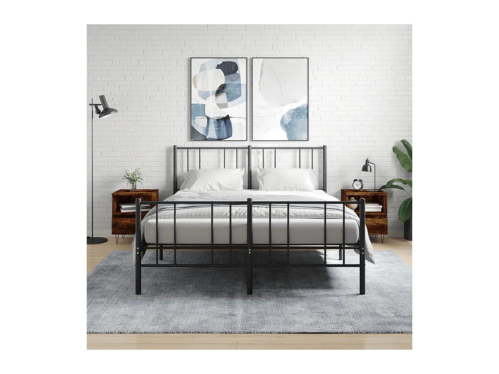 Comodini 2 pezzi rovere affumicato 40x35x50 cm legno ingegnerizzato