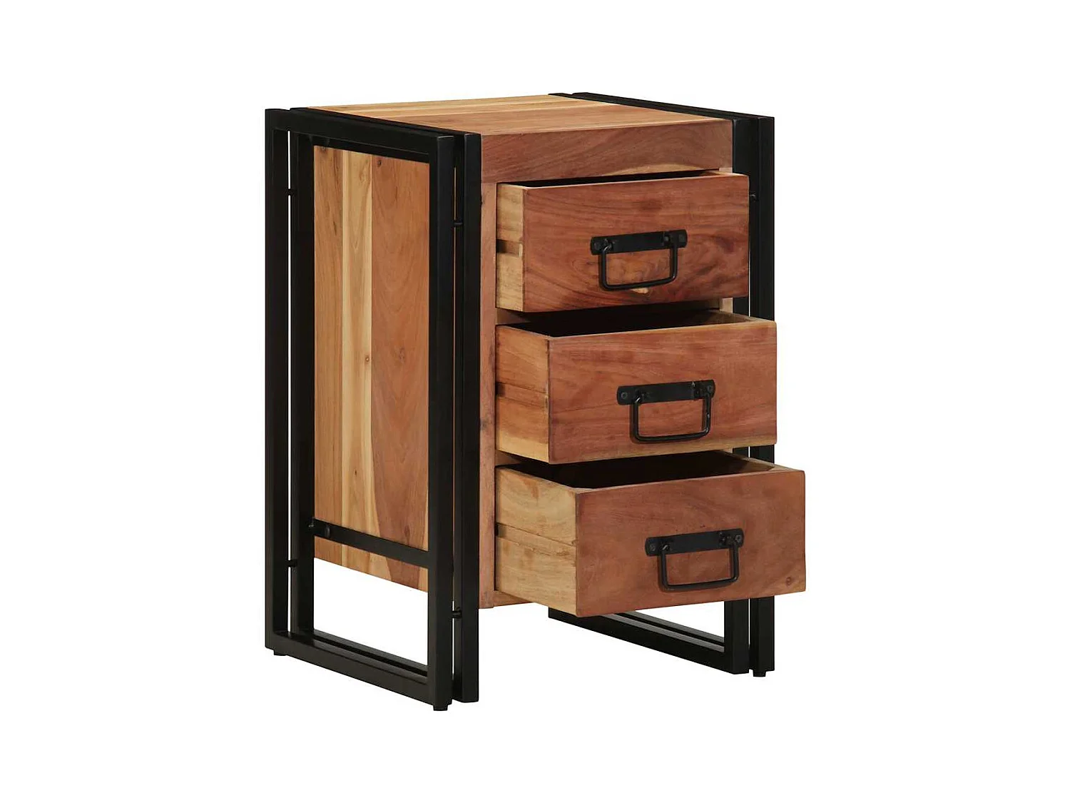 Comodino marrone 40 x 40 x 59 cm Legno massello di acacia