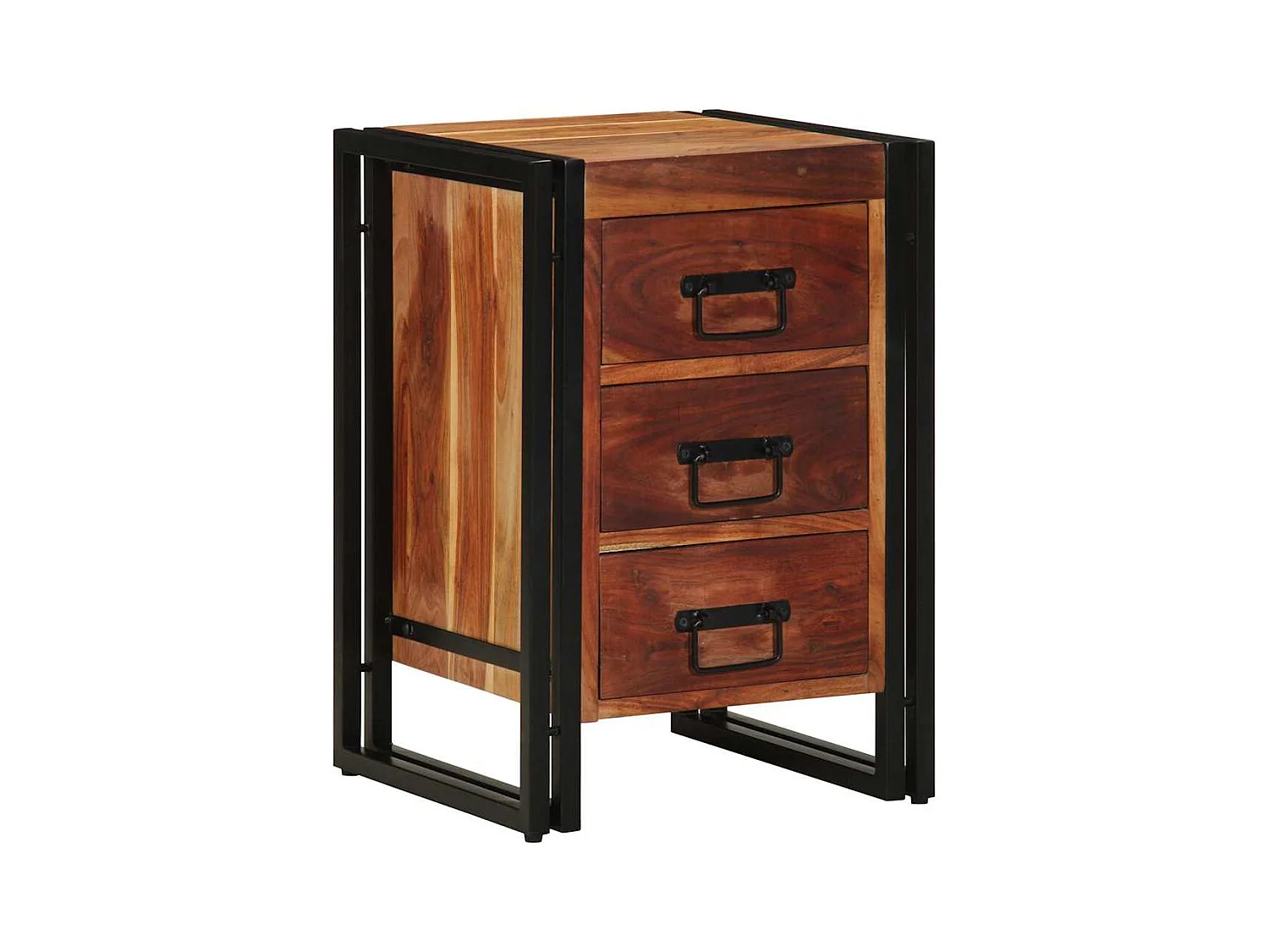 Comodino marrone 40 x 40 x 59 cm Legno massello di acacia