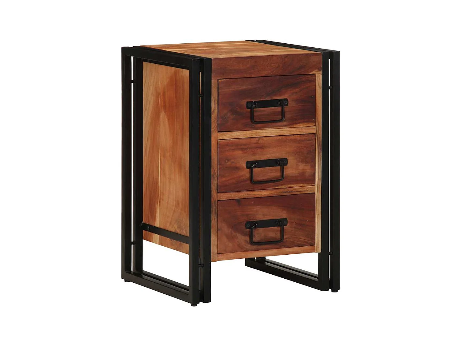 Comodino marrone 40 x 40 x 59 cm Legno massello di acacia