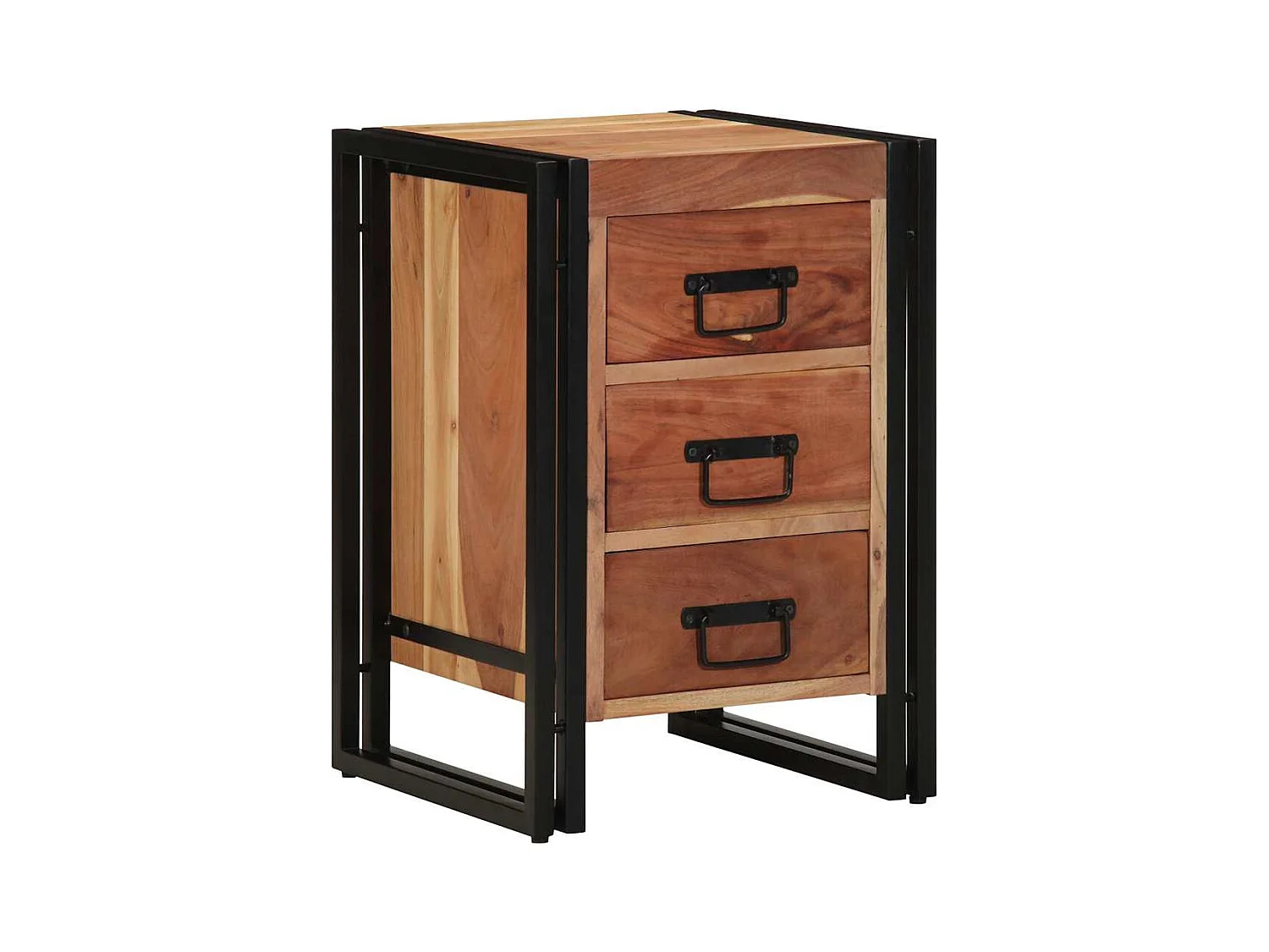 Comodino marrone 40 x 40 x 59 cm Legno massello di acacia