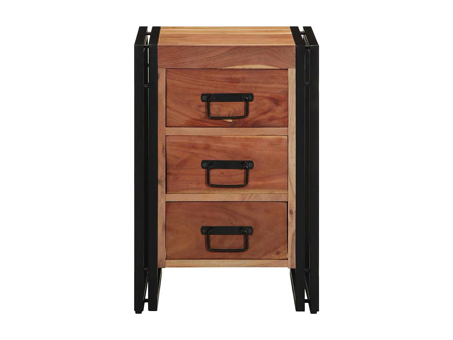 Comodino marrone 40 x 40 x 59 cm Legno massello di acacia