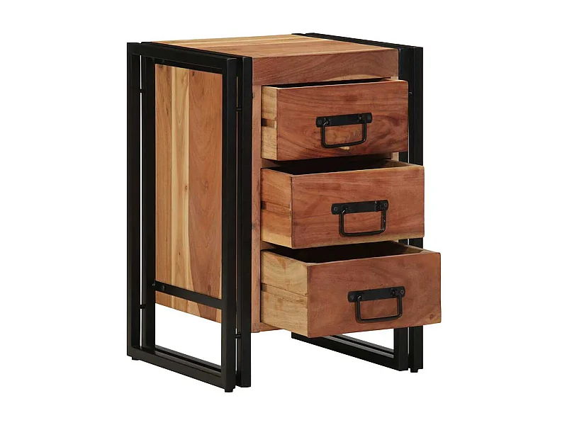 Cabinet de chevet Marron 40 x 40 x 59 cm Bois d'acacia massif