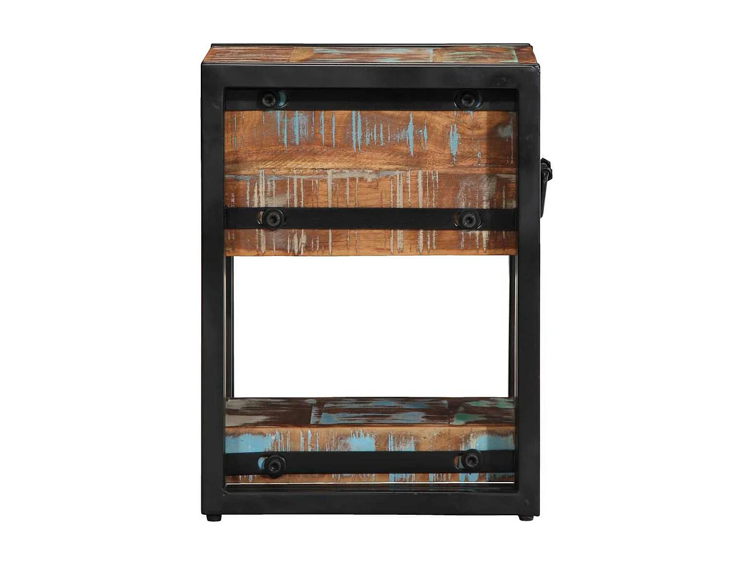 Cabinet de chevet 30 x 30 x 40 cm bois de récupération massif