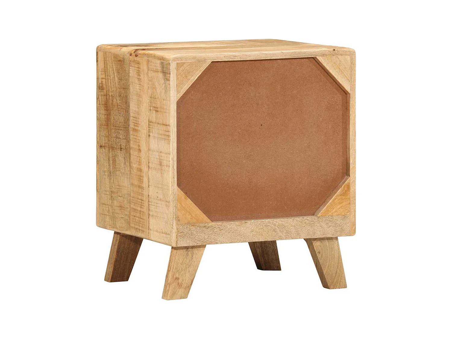 Nachtkastje 2 stuks 40x32x46 cm massief ruw mangohout