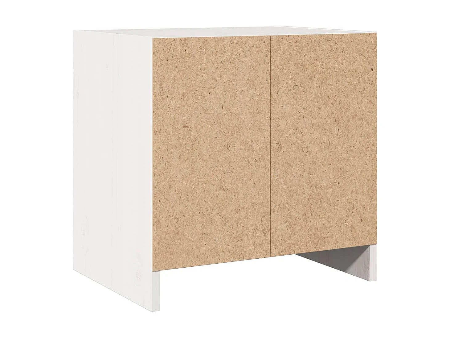 Comodini 2 pz Bianco 40x30,5x40 cm Legno massello di pino