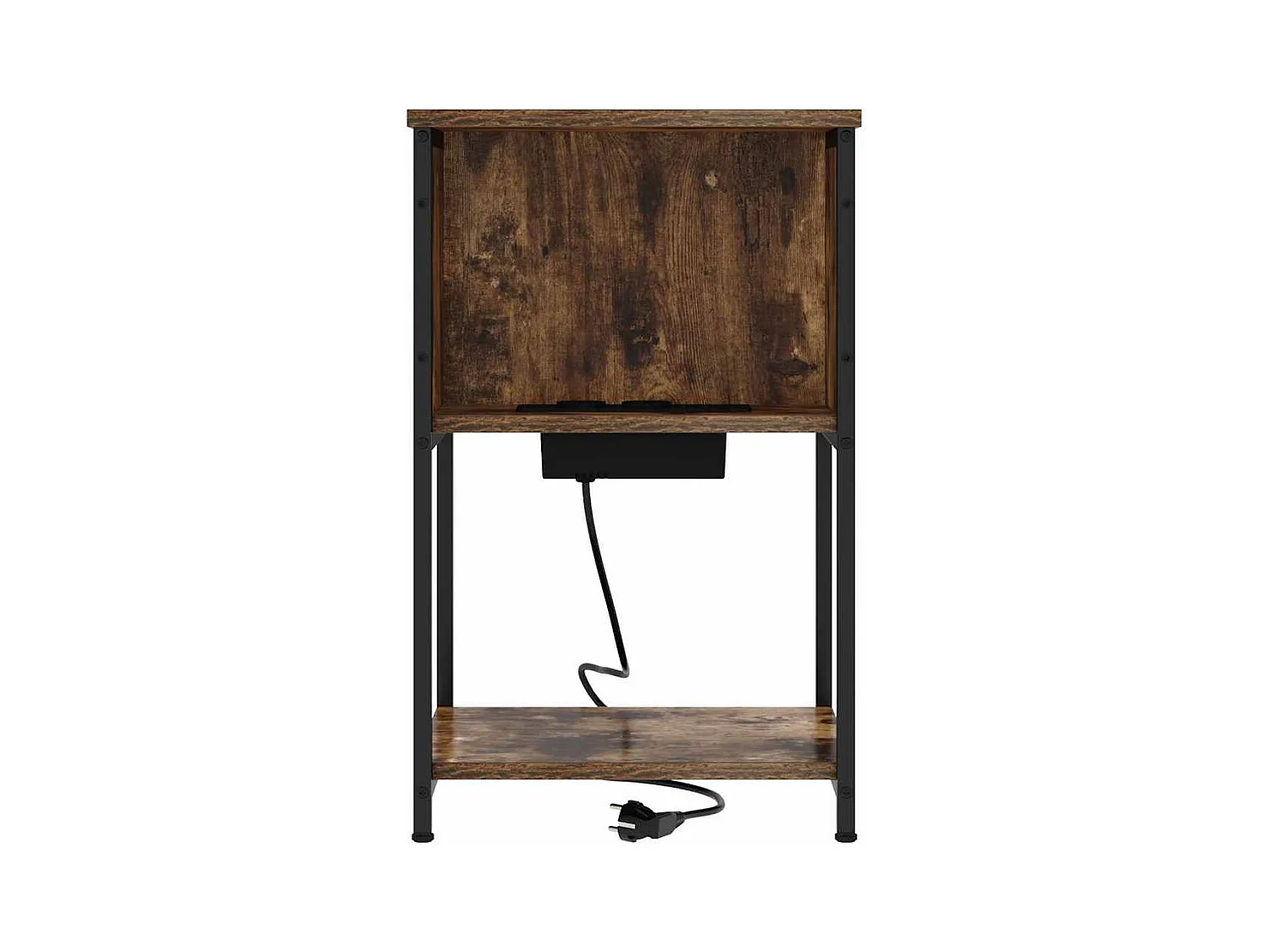 Mesilla de noche roble ahumado 38 x 31 x 61 cm madera de ingeniería