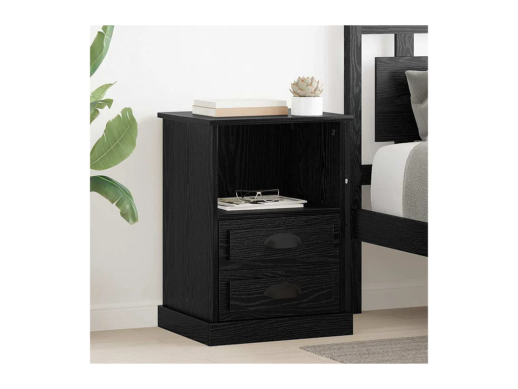 Cabinet de chevet Chêne noir 43 x 36 x 60 cm Bois d'ingénierie