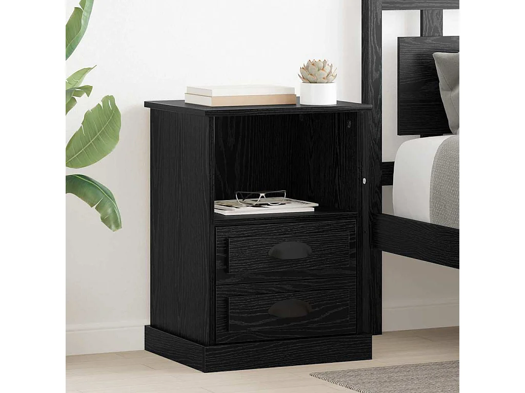 Cabinet de chevet Chêne noir 43 x 36 x 60 cm Bois d'ingénierie