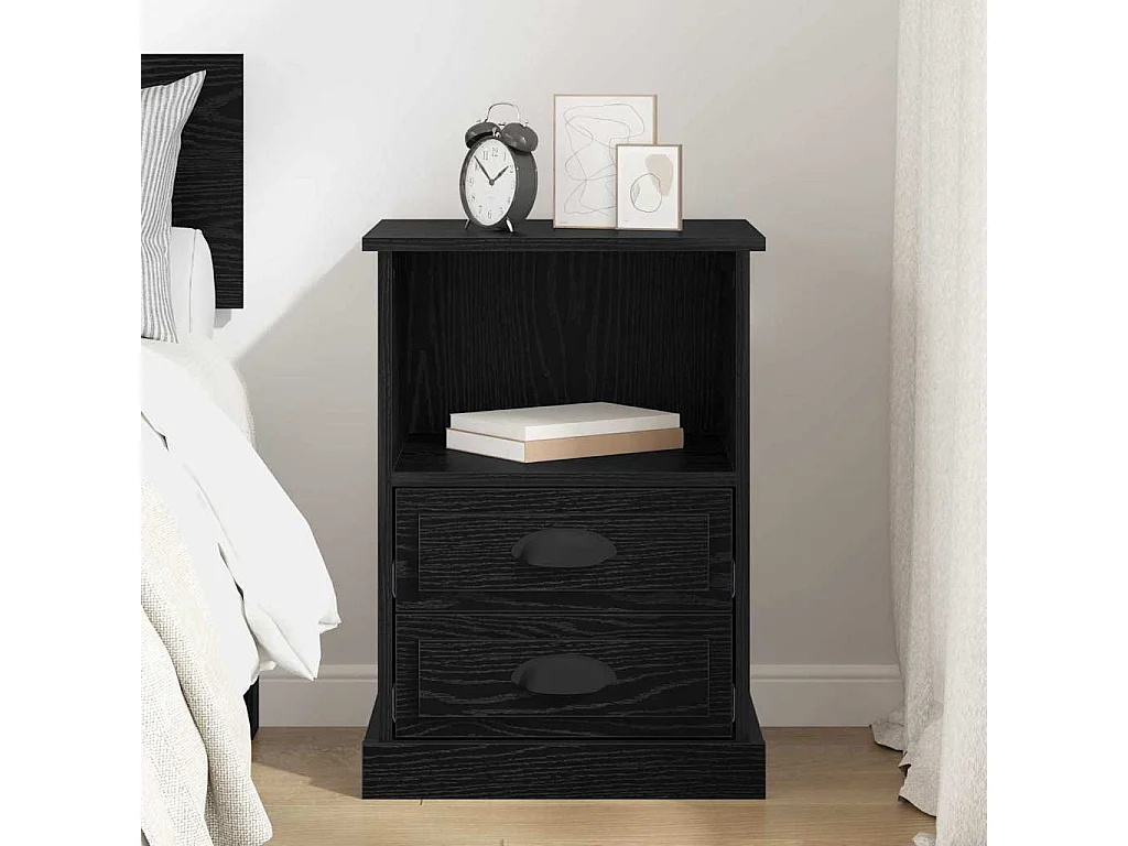 Cabinet de chevet Chêne noir 43 x 36 x 60 cm Bois d'ingénierie