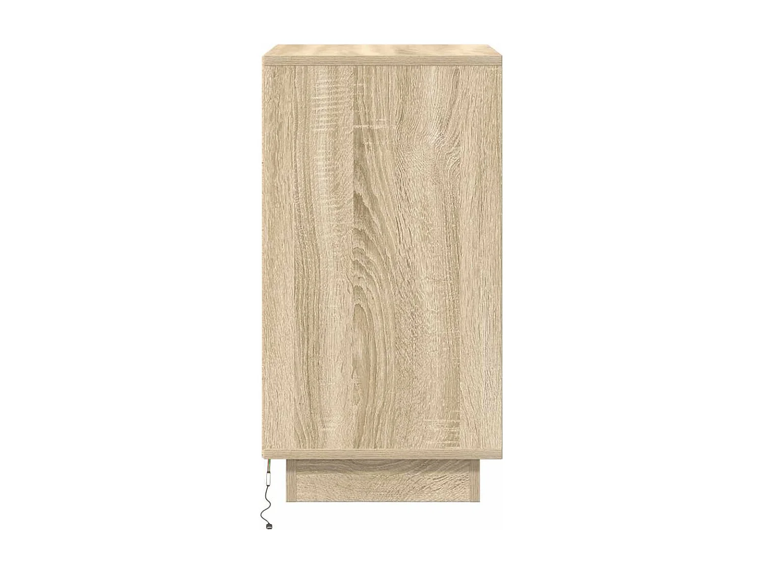 Comodino con luci LED Rovere Sonoma 38x34x65 cm