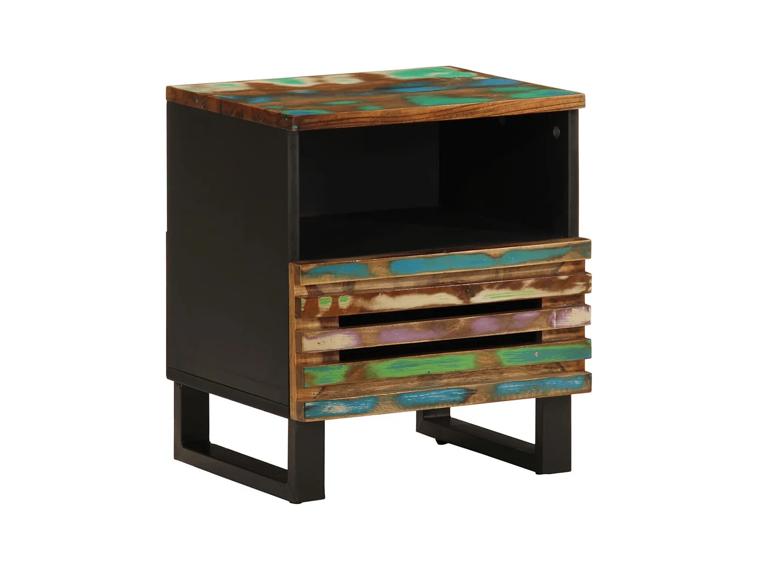 Mesitas de noche 2 uds 40x34x46 cm madera maciza recuperada