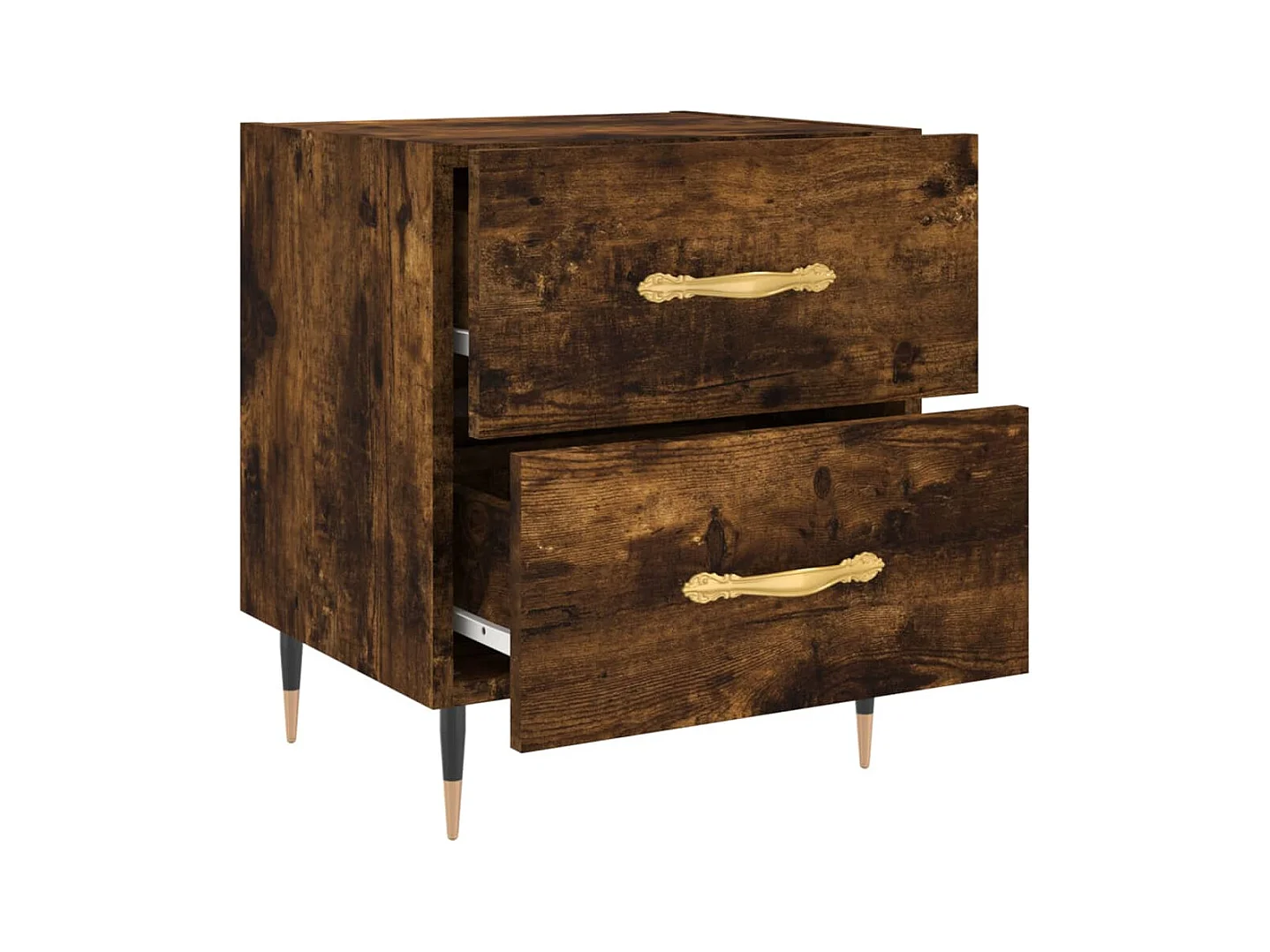 Comodino in rovere affumicato 40x35x47,5 cm in legno ingegnerizzato