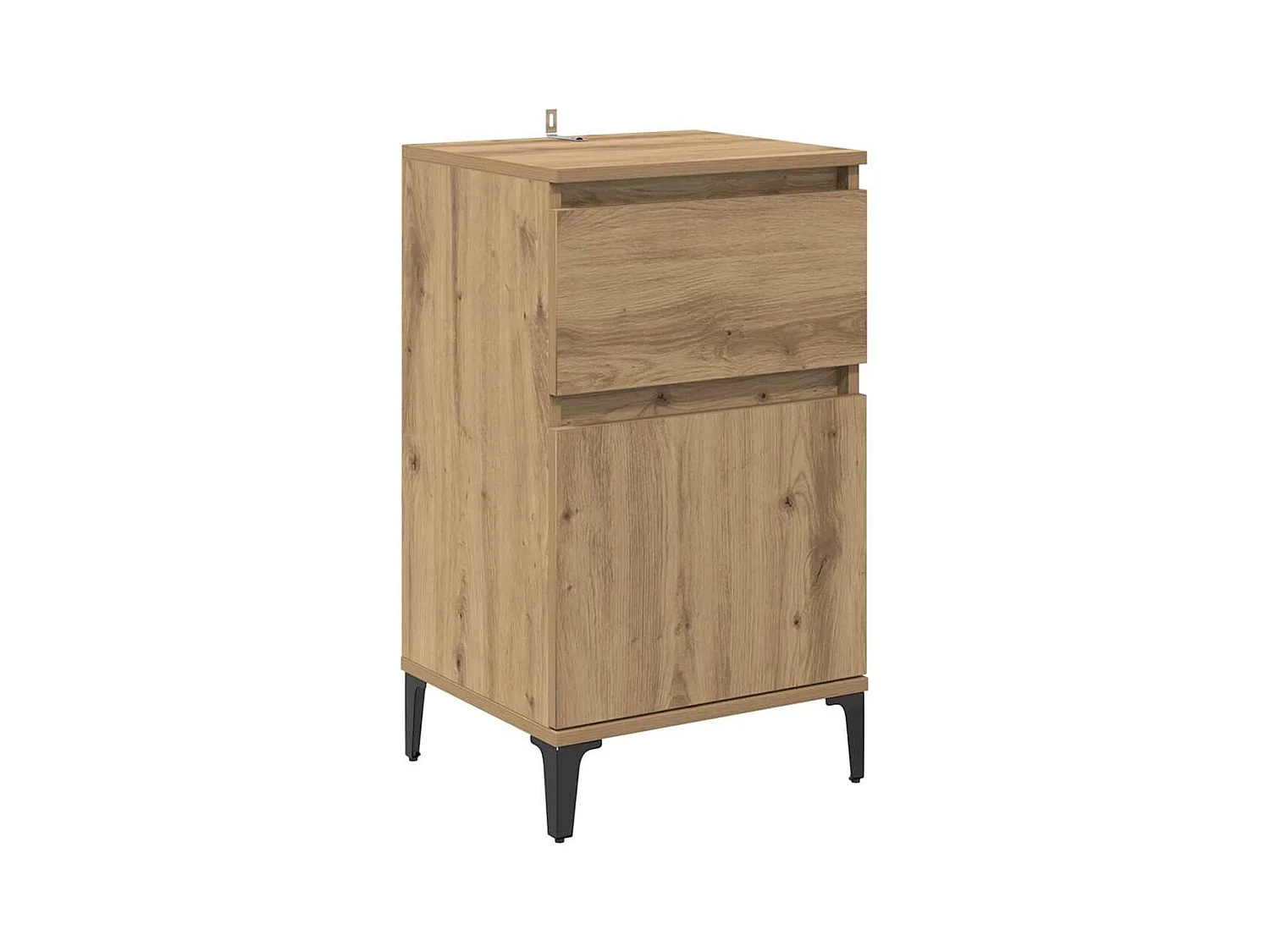 Nachtkastje met lade, handgemaakt eikenhout, 40 x 35 x 70 cm