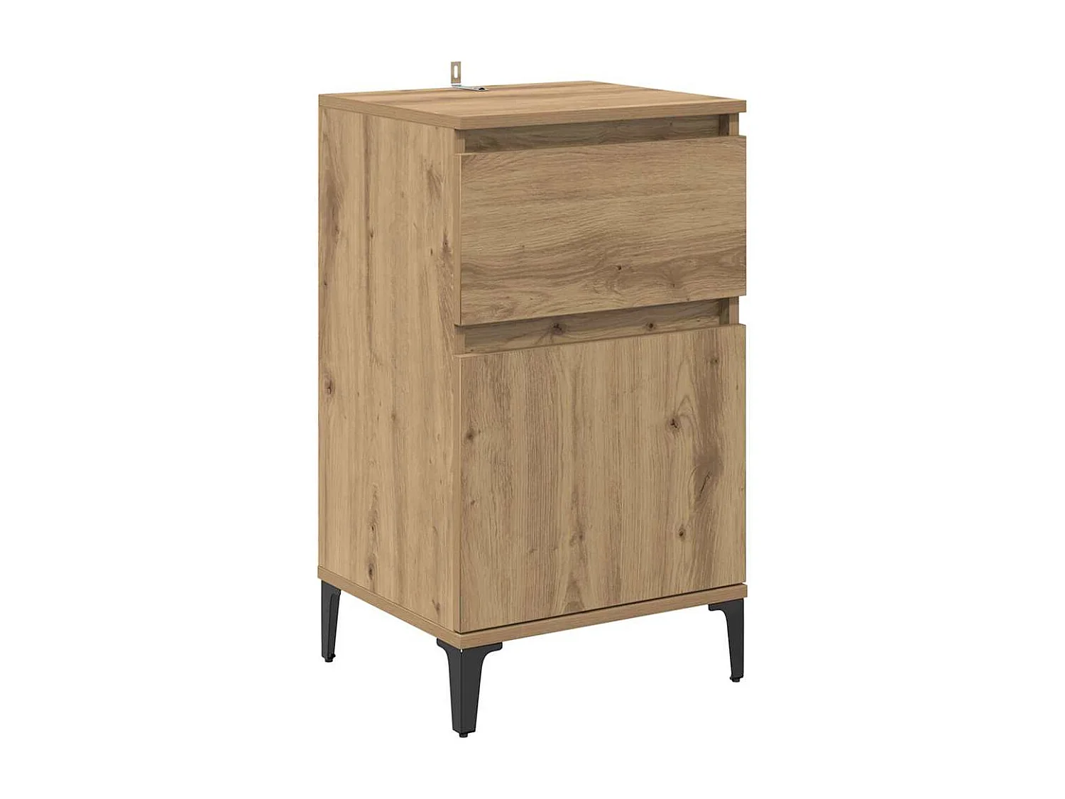 Cabinet de chevet avec tiroir chêne artisanal 40 x 35 x 70 cm