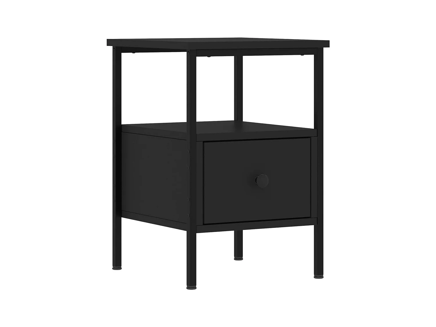 Mesitas de noche 2 piezas negras 34x36x50 cm madera de ingeniería