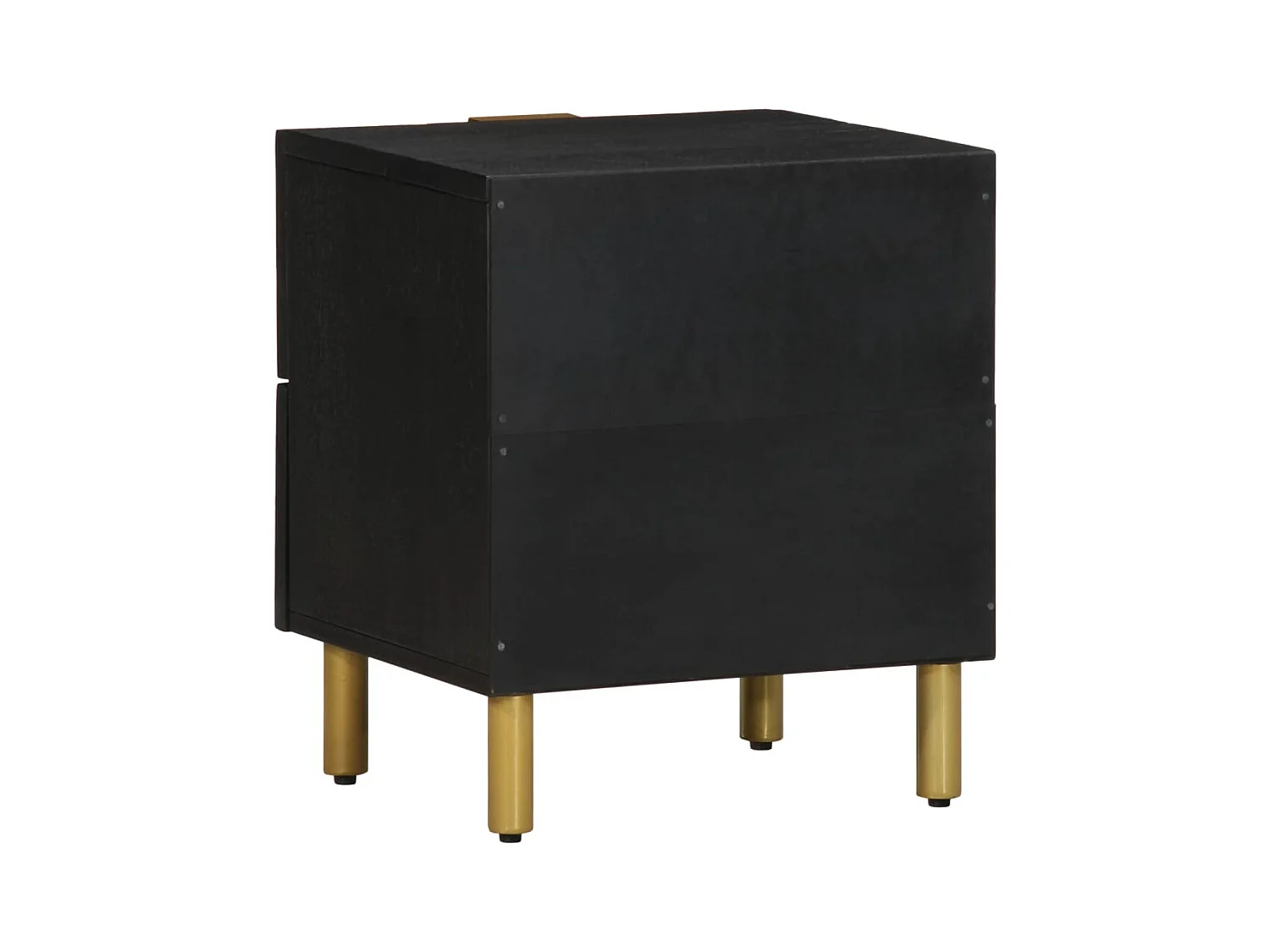 Tables de chevet 2 pcs noir 40x33x46 cm bois de manguier solide