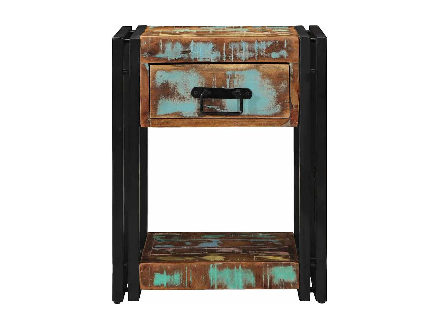 Cabinet de chevet 40 x 40 x 50 cm bois de récupération massif