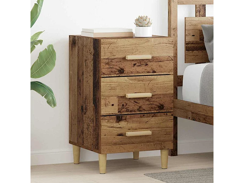 Cabinet de chevet Bois ancien 40 x 40 x 66 cm Bois d'ingénierie