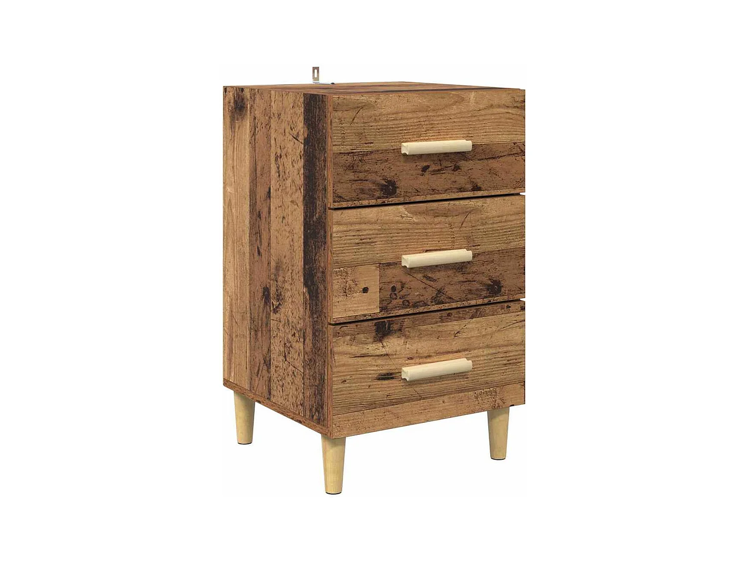 Comodino in legno antico 40 x 40 x 66 cm Legno ingegnerizzato